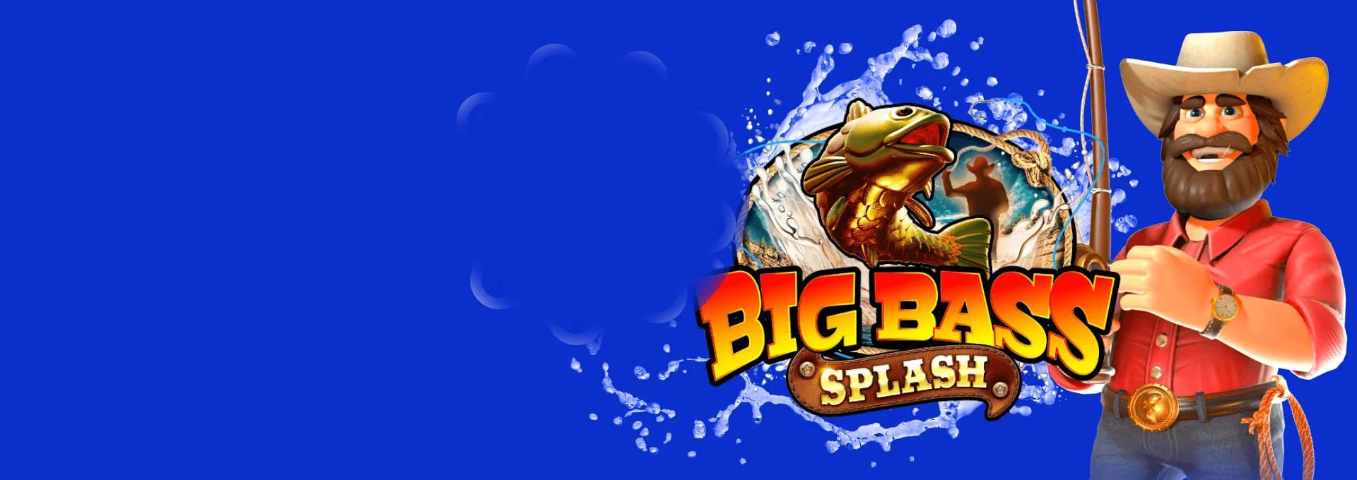 Big Bass Splash fisherman holding a fishing rod